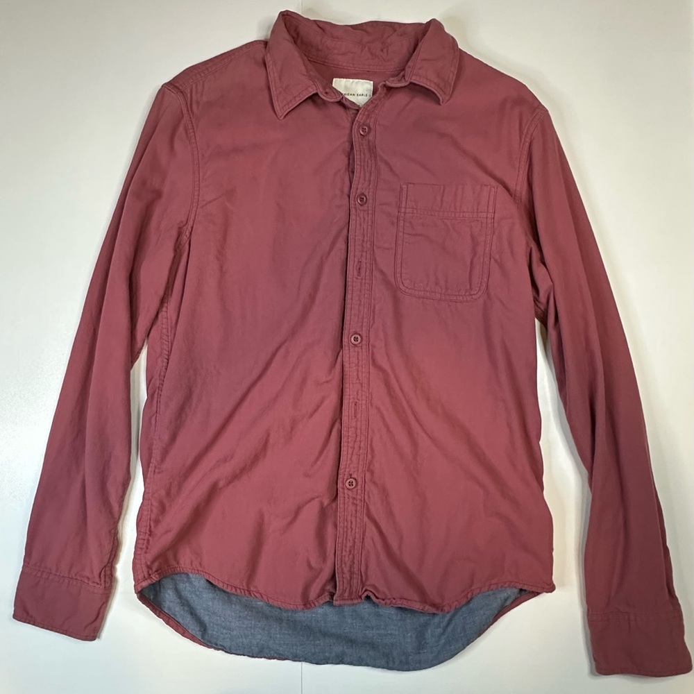 American Eagle Outfitters Super Soft Button Down Long Sleeve Shirt Mens Medium‎